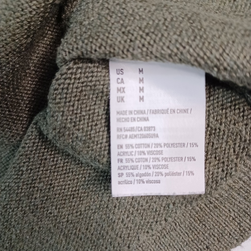 Women's‎ American Eagle Outfitters Olive Green Cold Shoulder Flare Sleeve Size M - Picture 7 of 7